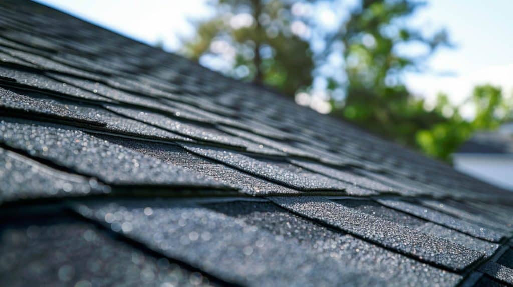 closeup shingle roof