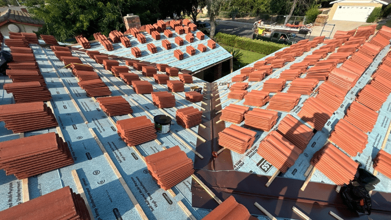 new tile roof installation process
